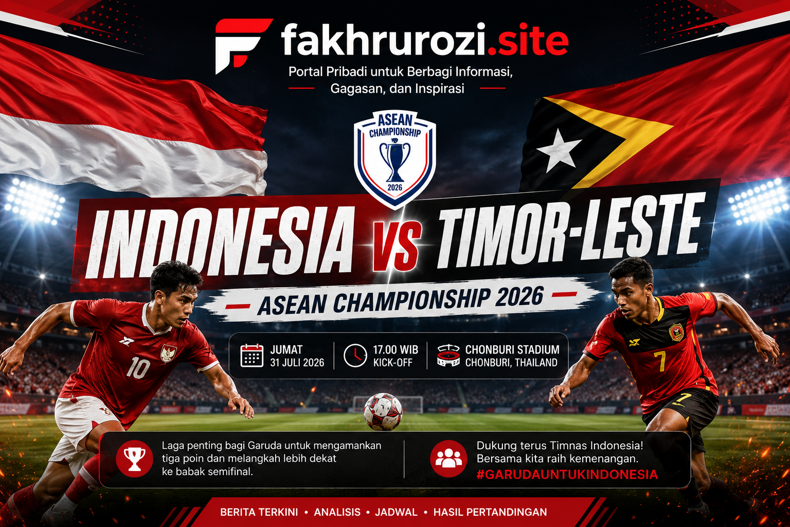 Indonesia Siap Hadapi Timor-Leste pada Laga Grup A ASEAN Championship 2026