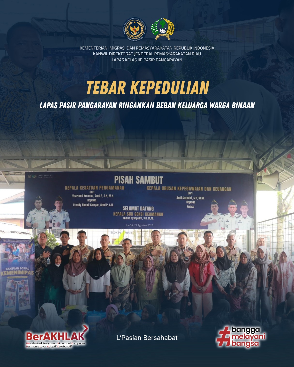 Tebar Kepedulian, Lapas Pasir Pangarayan Ringankan Beban Keluarga Warga Binaan
