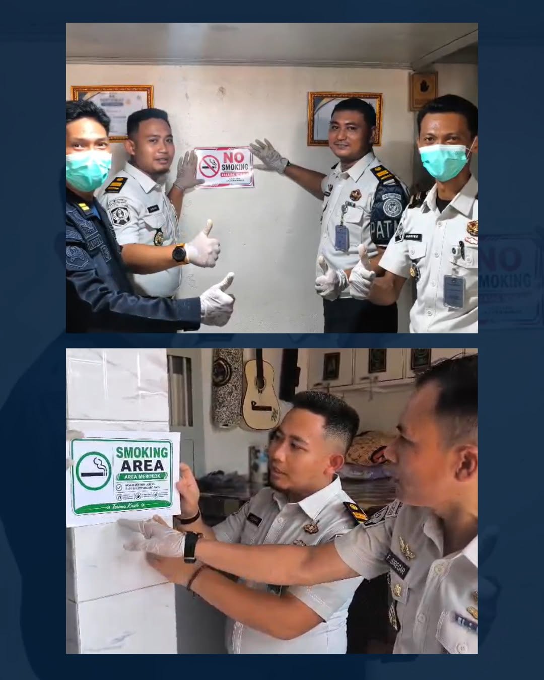 Mitigasi Kebakaran, Lapas Pasir Pangarayan Pasang Stiker “No Smoking” dan Tetapkan Smoking Area